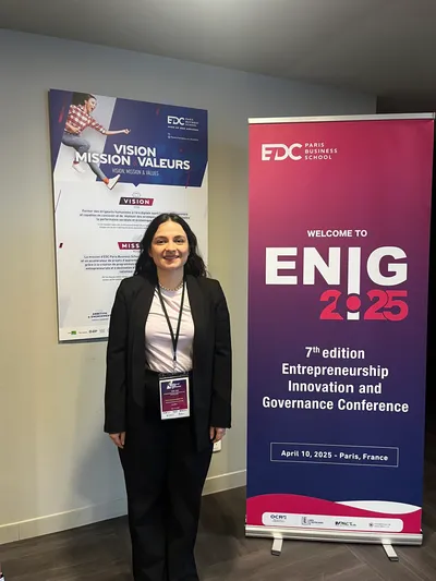 La Dra. Mayda Alejandra Calderón-Díaz presenta INNOVAPAZ en la Conferencia de Emprendimiento, Innovación y Gobernanza en París-Francia